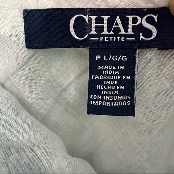 Chaps petite tropical leaf print lined crinkle cotton skirt. Women’s size PL - Picture 4 of 7